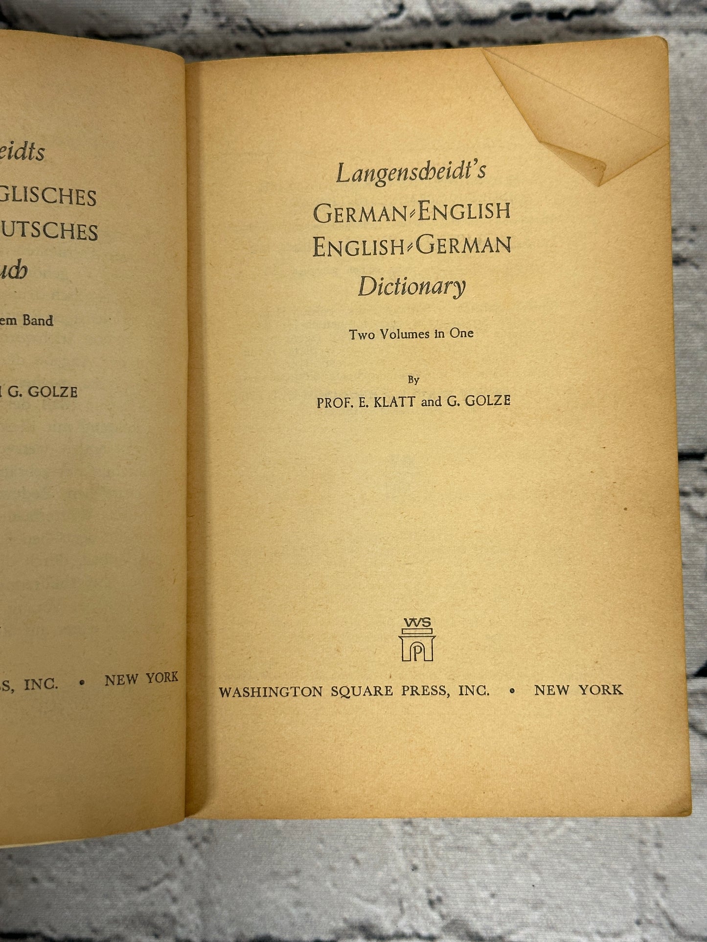 Langenscheidt's German-English English - German Dictionary [1961]