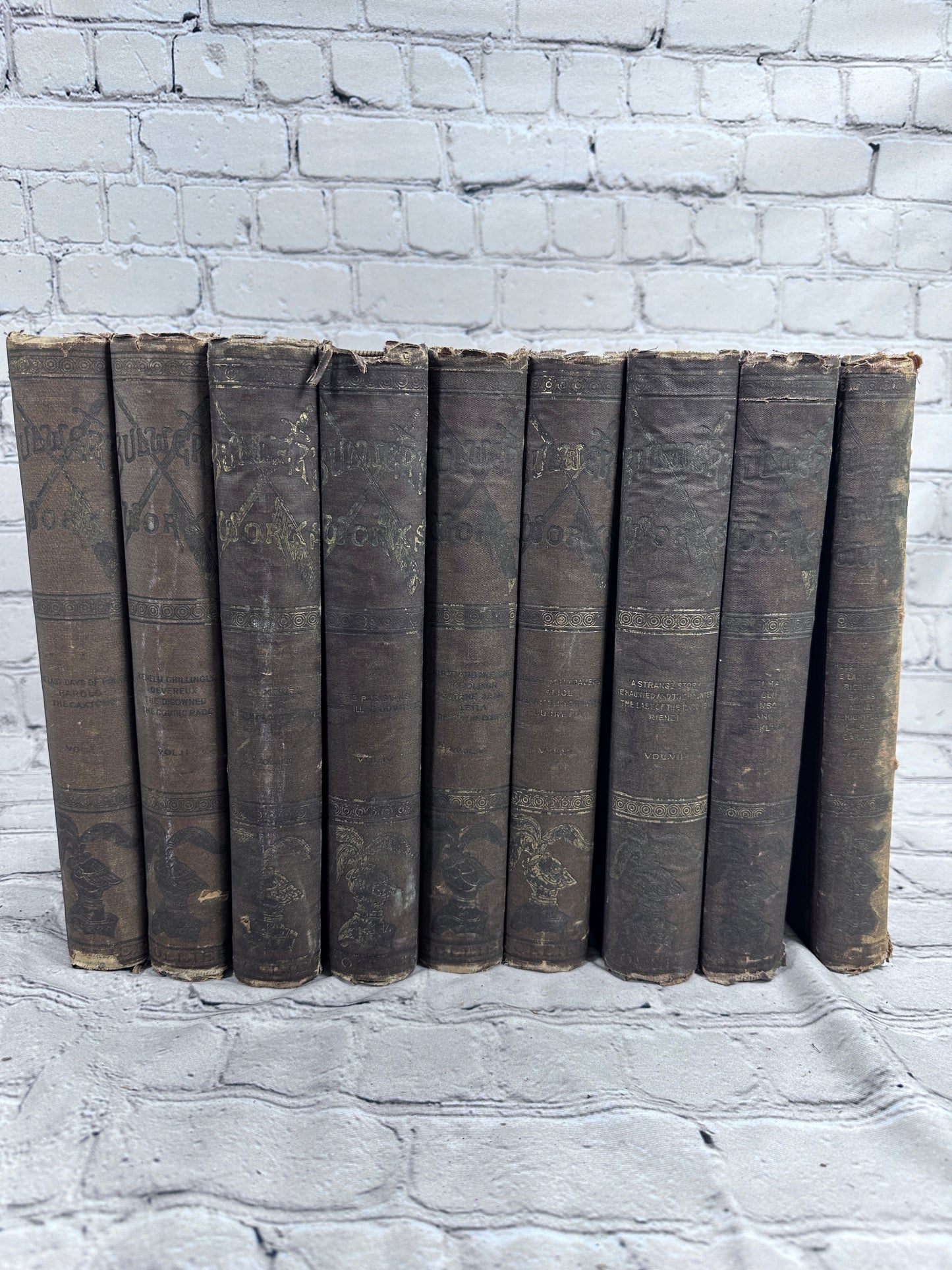 Bulwer's Works [Complete 9 Volume Set · Edward Bulwer Lytton · Circa 1800s]