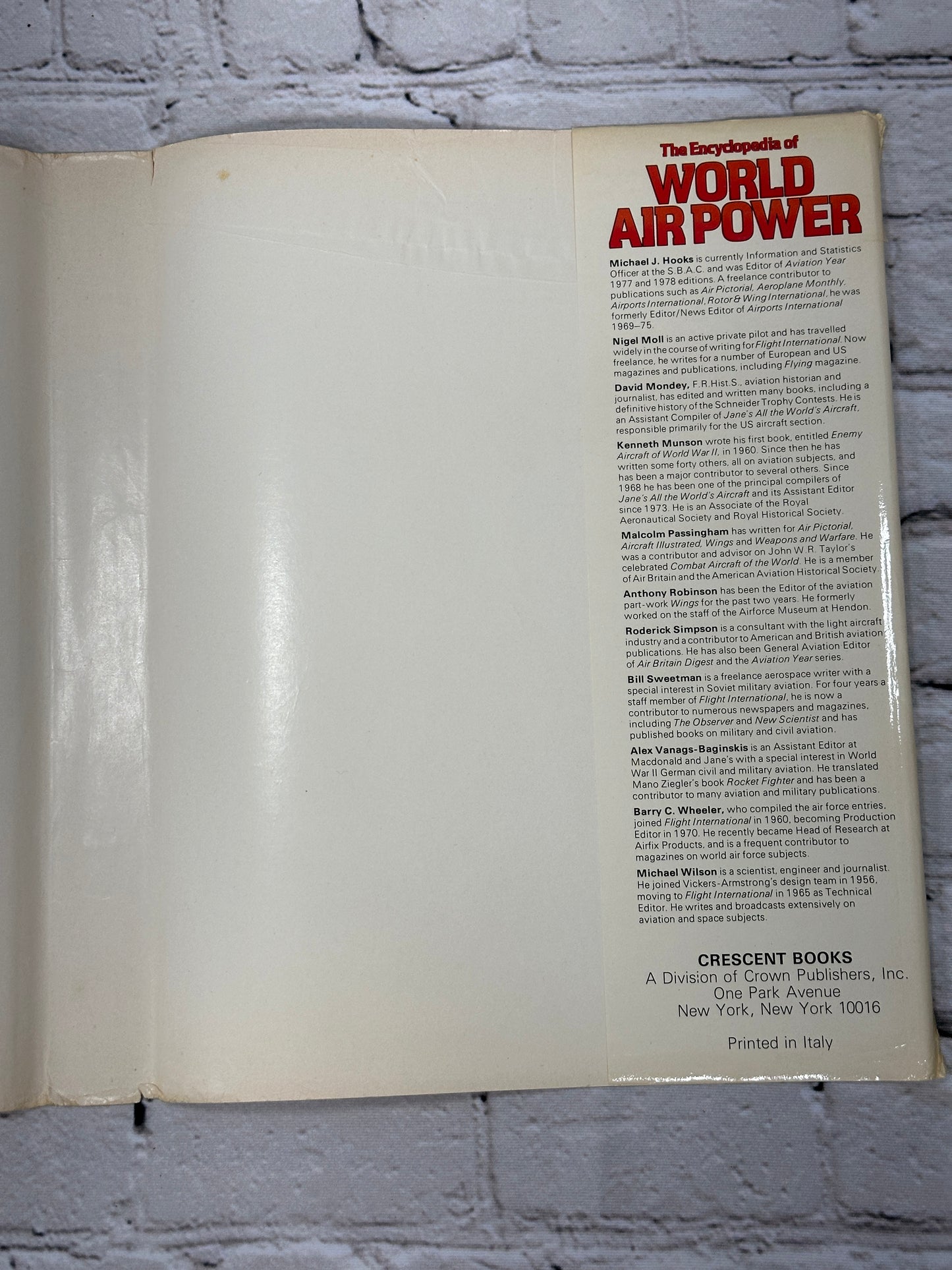 The Encyclopedia Of World Air Power edited by Bill Gunston [1981]