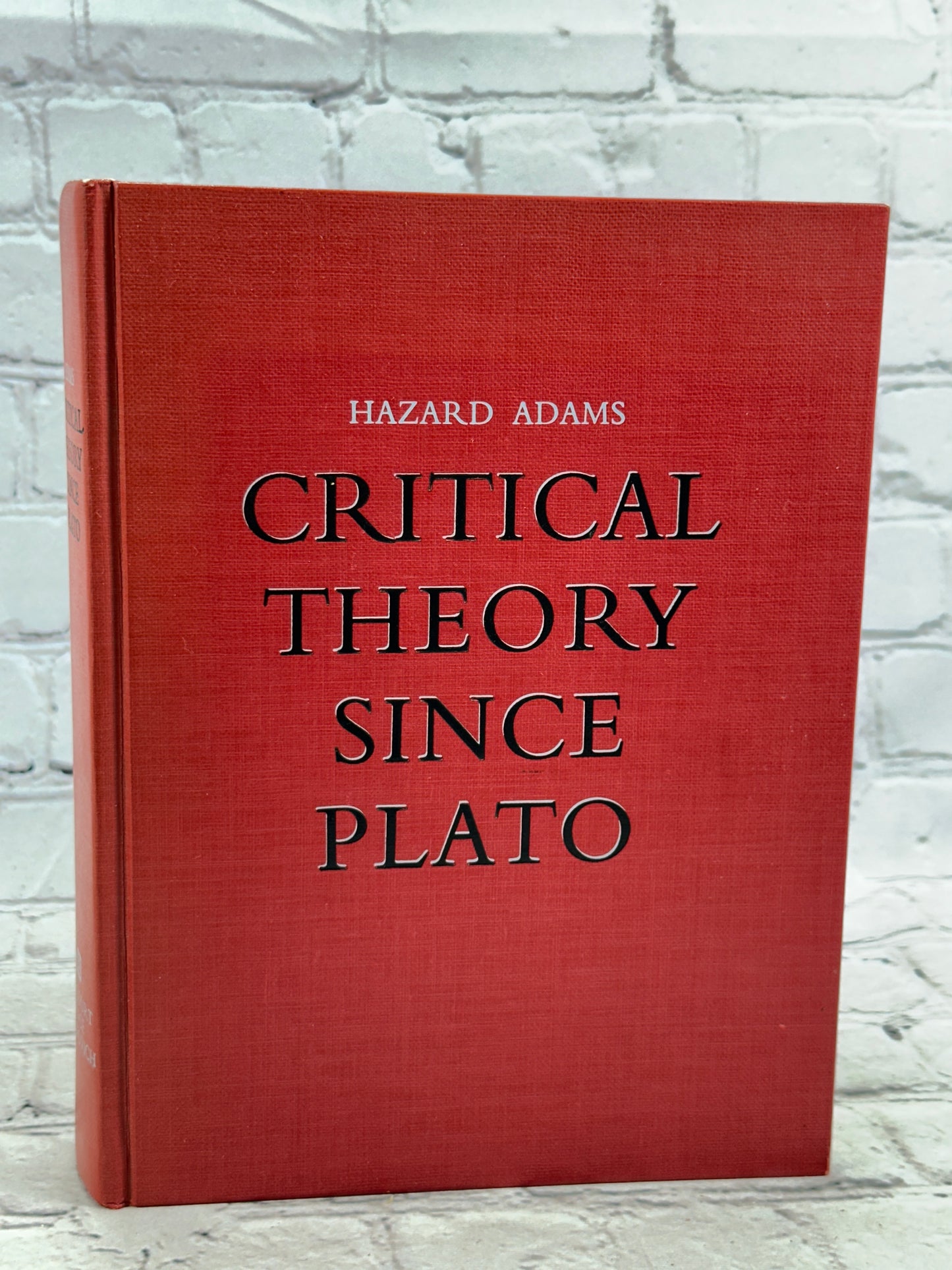 Critical Theory since Plato by Hazard Adams [1971]