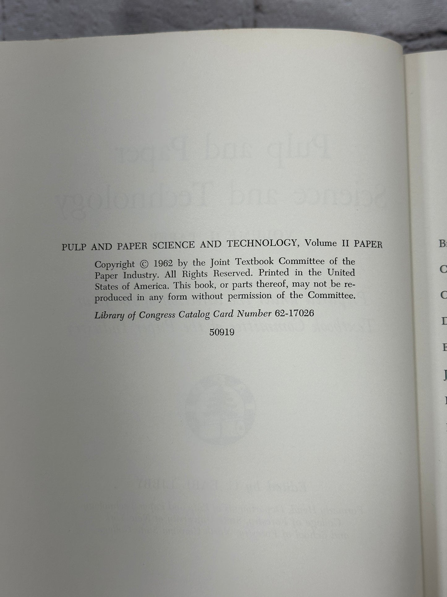 Pulp and Paper Science and Technology [Vol ll · 1962]