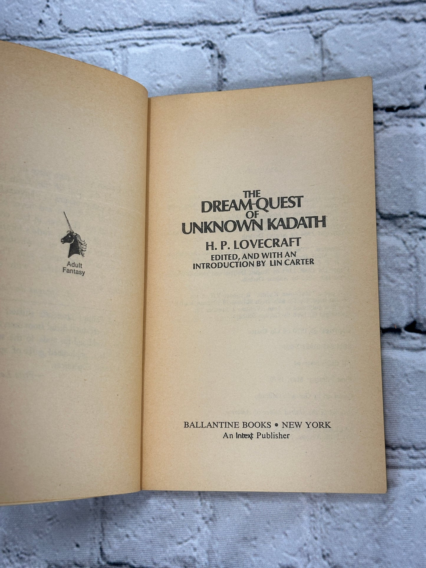 The Dream-Quest of Unknown Kadath By HP Lovecraft [1st Print · 1970]