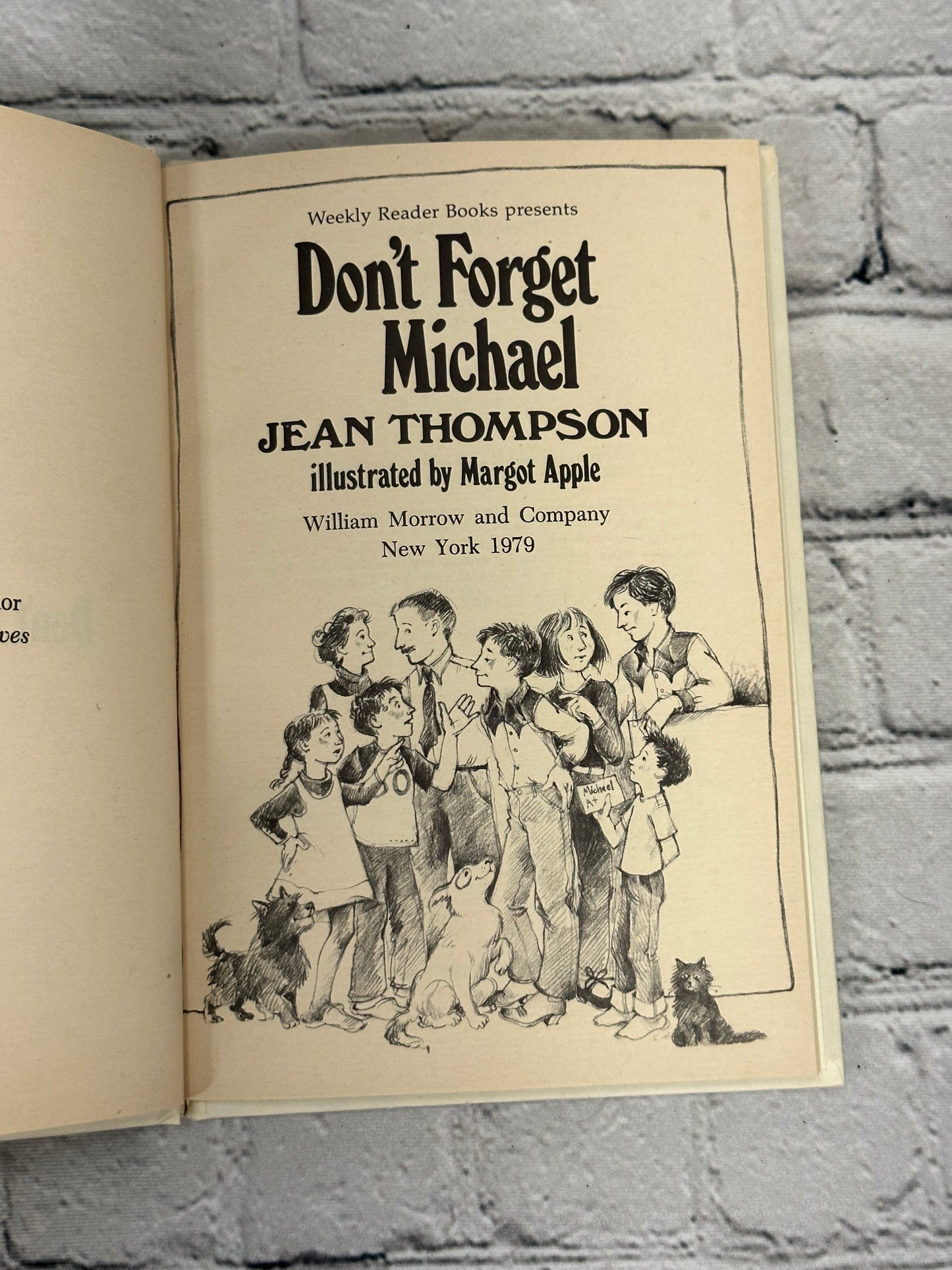 Weekly Reader Book presents Don't Forget Michael by Jean Thompson [1979]