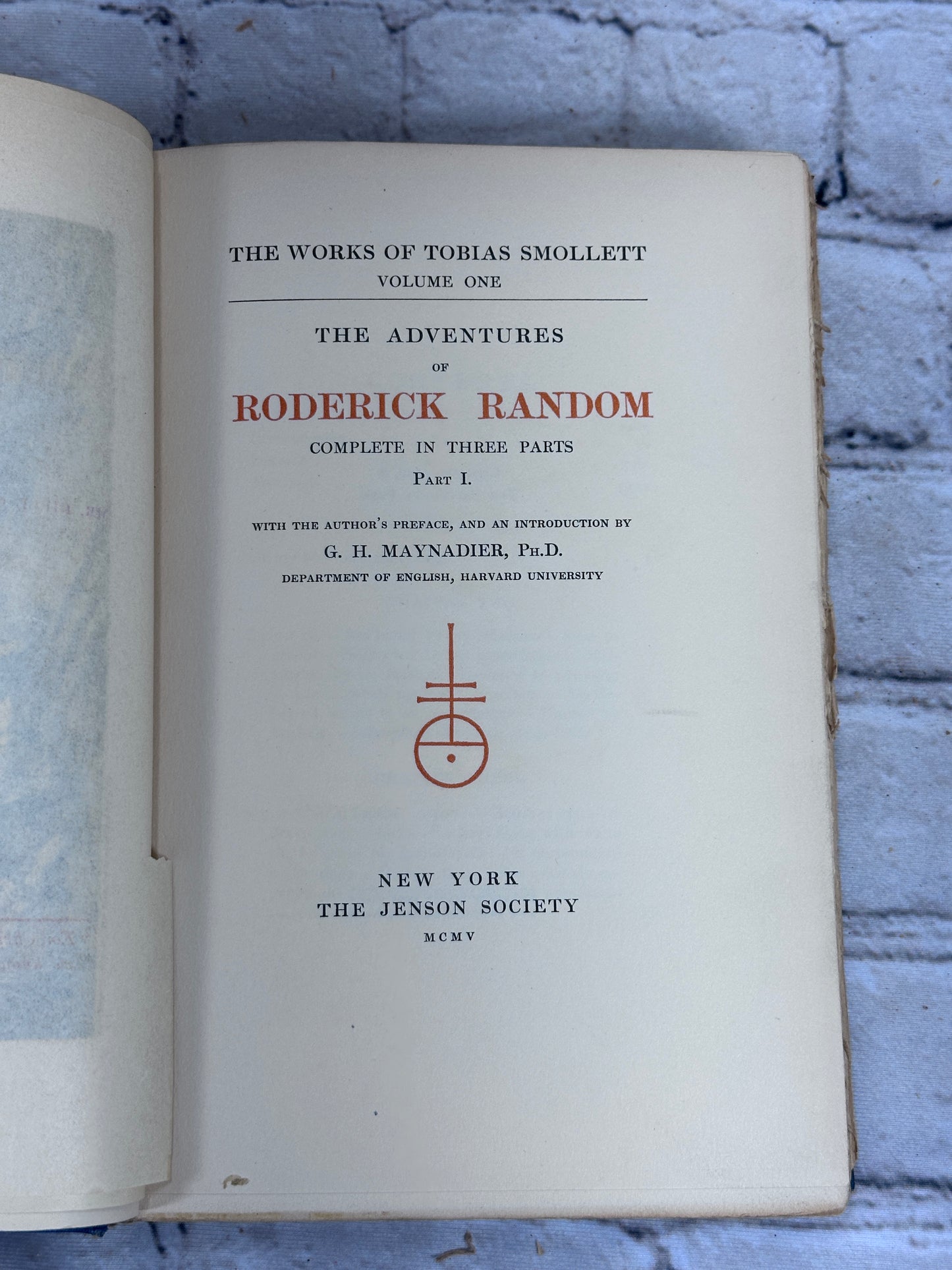 The Works of Tobias Smollett [Complete 12 Volume Set ·#846/100 · 1905]