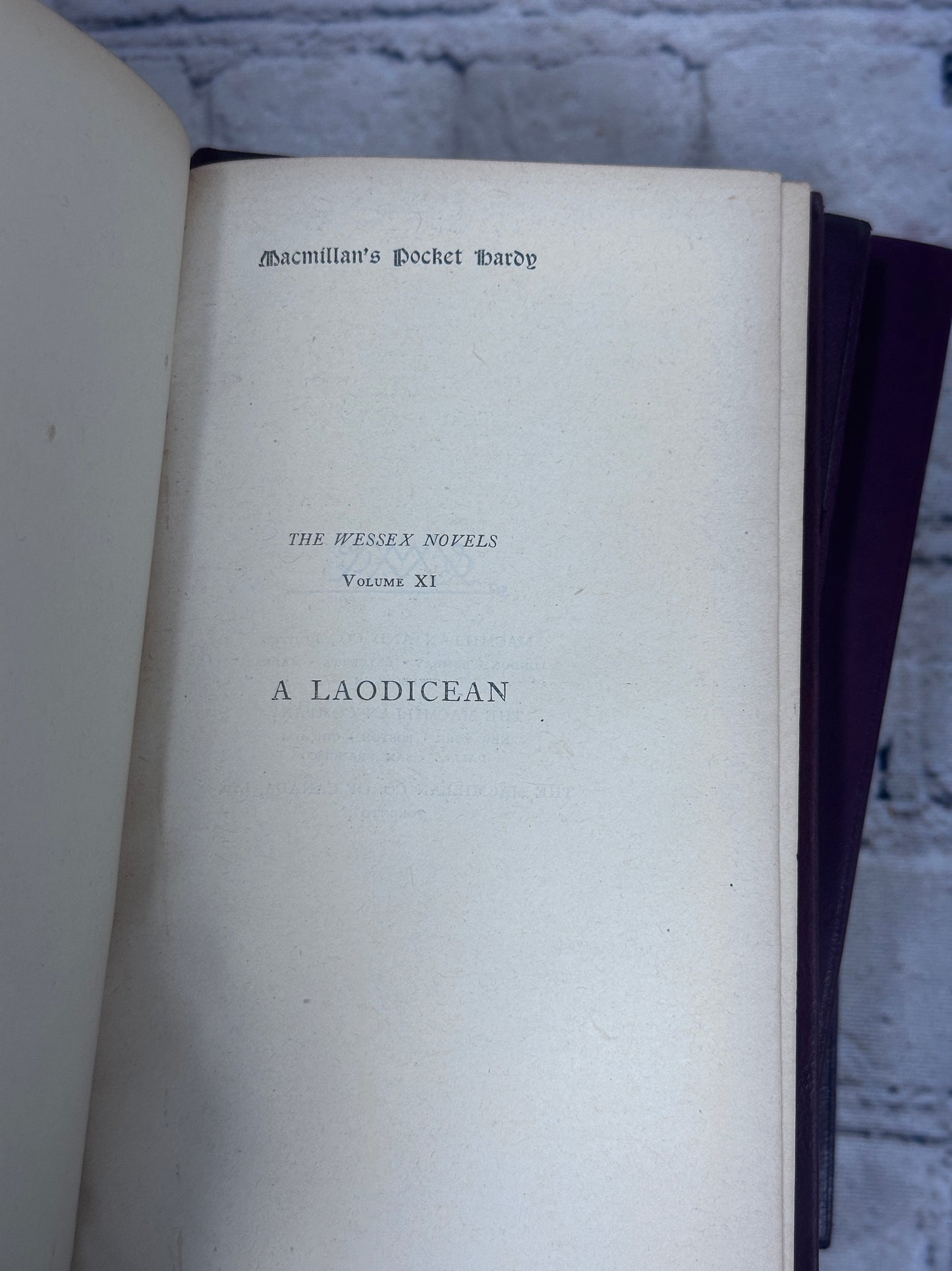 Thomas Hardy [Set of 18 Macmillan's Pocket Library Edition Leather Books · 1919-1920]