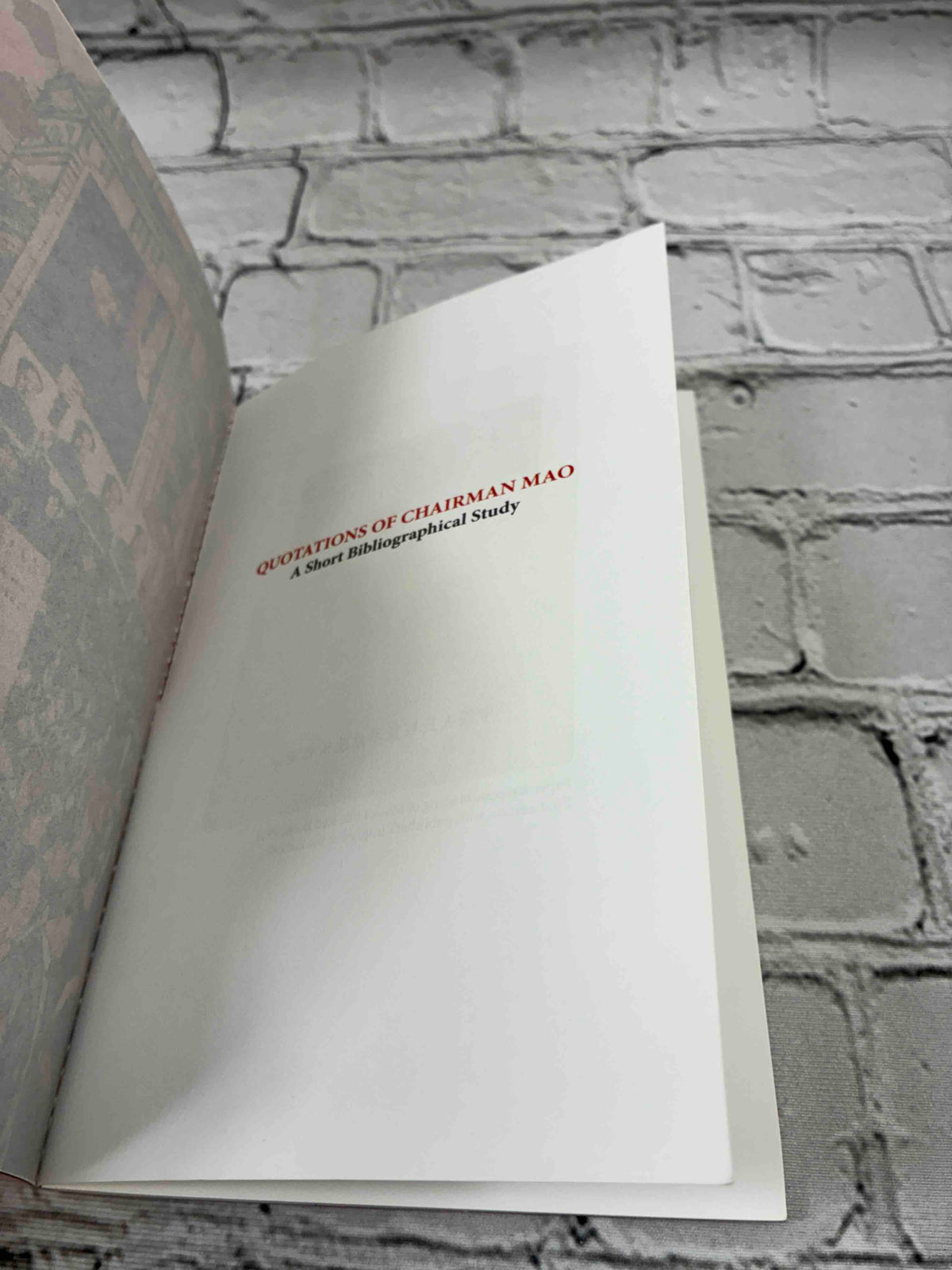 Quotations from Chairman Mao: A Short Bibliographical Study