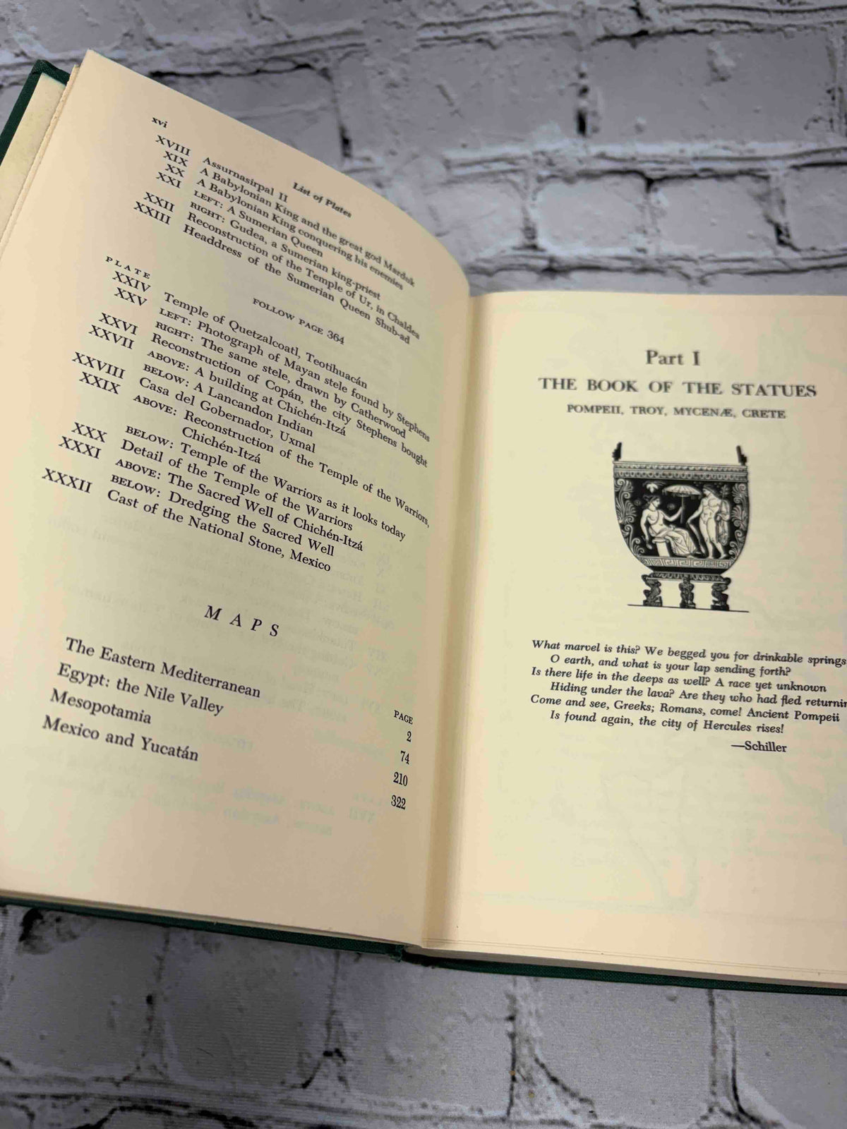 Gods, Graves, and Scholars by C. W. Ceram, 1967 Knopf hardcover - maps list and Part I opener