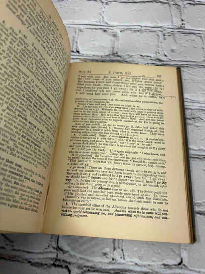 The Gospel According to S. John, Cambridge Bible for Schools, 1882 hardcover - text page with notes