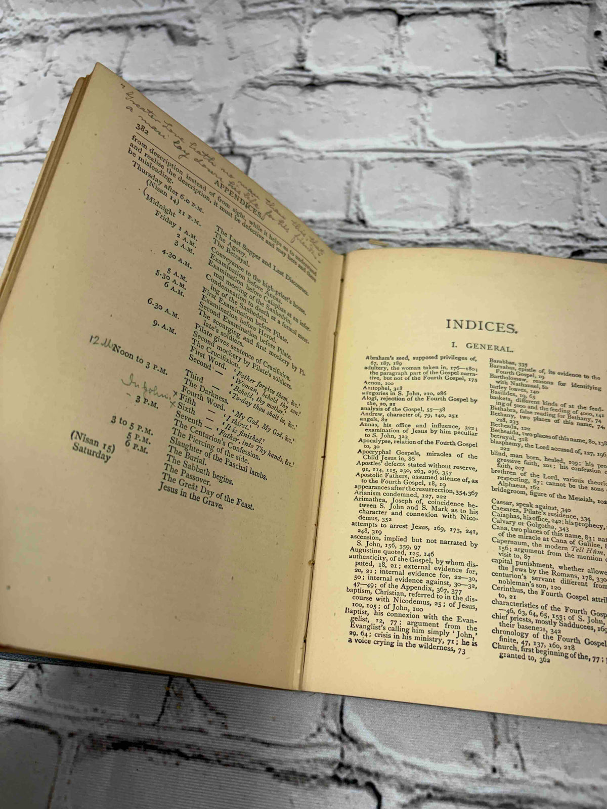 The Gospel According to S. John, Cambridge Bible for Schools, 1882 hardcover - indices