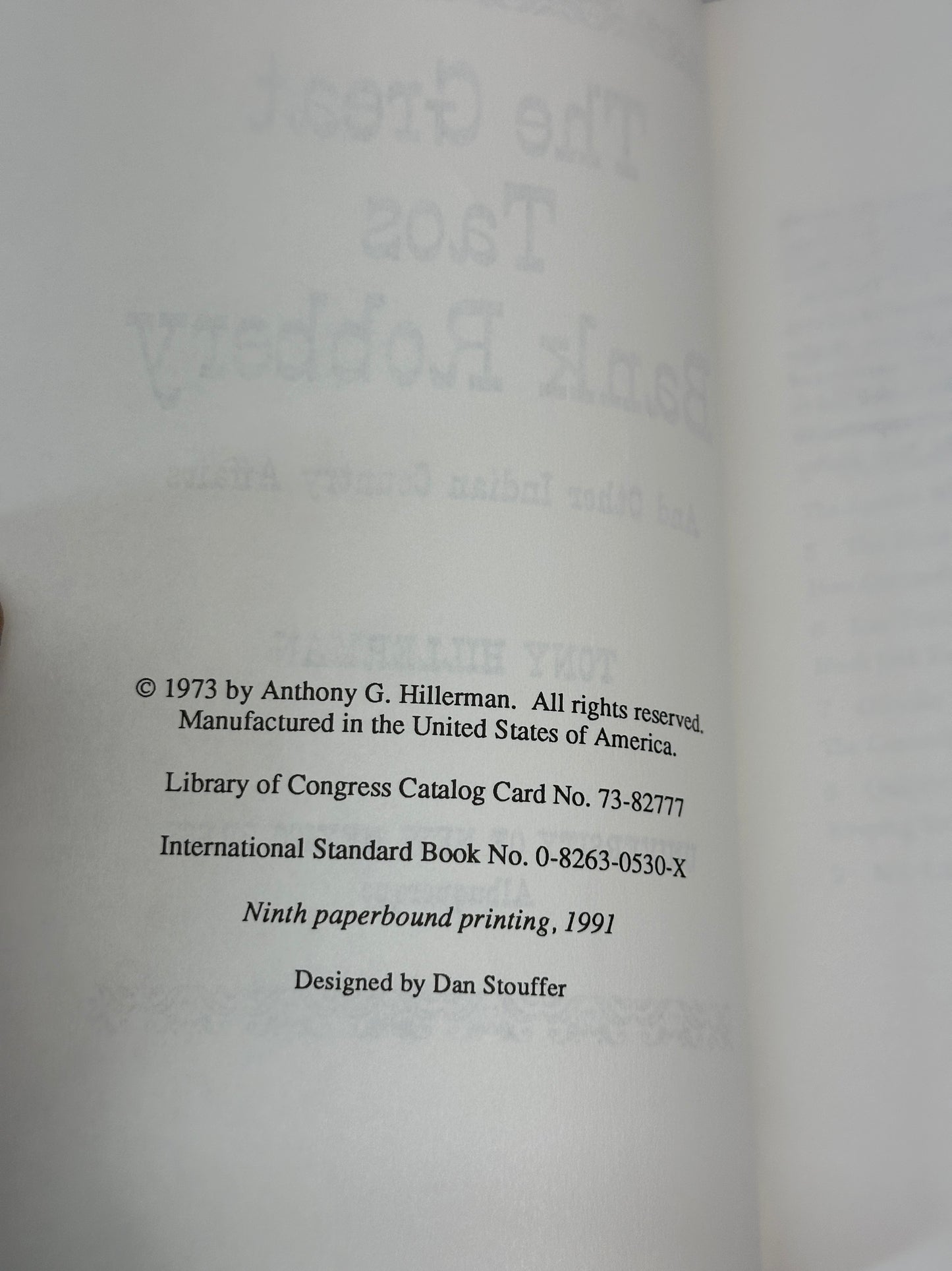 The Great Taos Bank Robbery by Tony Hillerman [1973]