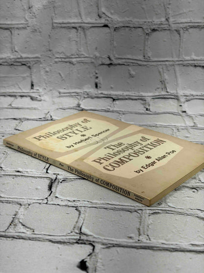 Philosophy of Style and The Philosophy of Composition, Spencer and Poe, 1959 Pageant Press paperback - cover and spine