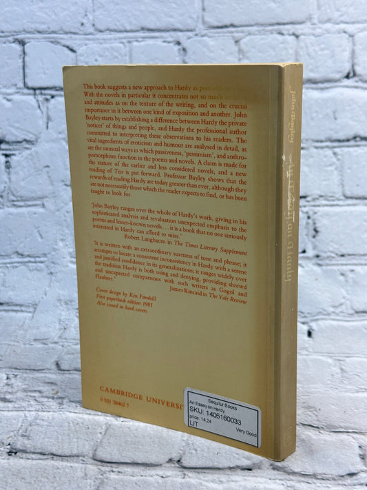 An Essay on Hardy by John Bayley [1981 · 1st Ed.]
