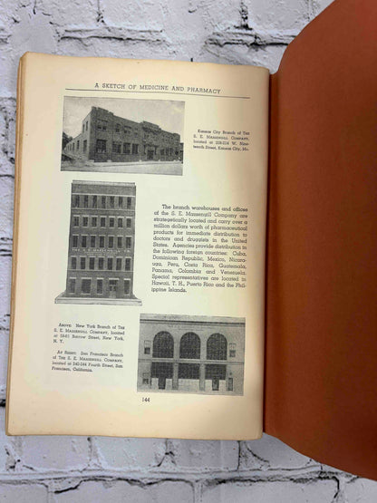 A Sketch of Medicine and Pharmacy by S. E. Massengill, M.D., stapled softcover - Massengill Company branch buildings on page 144