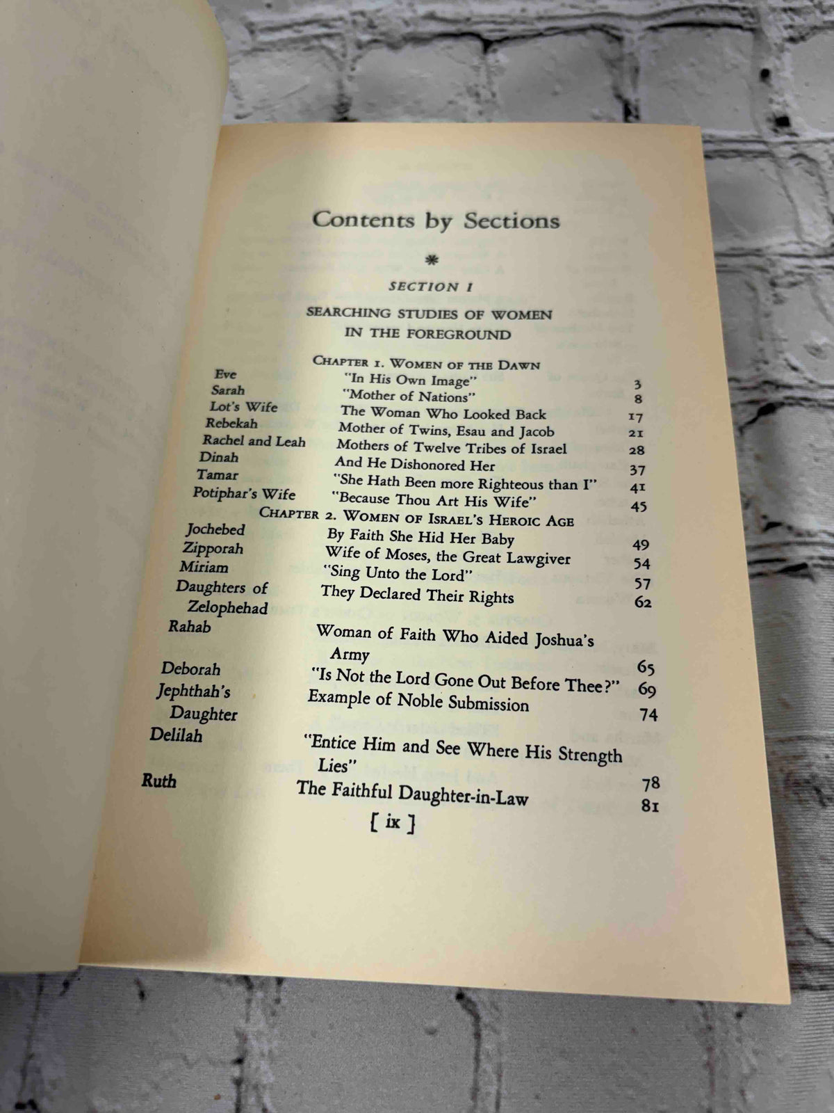 All of the Women of the Bible by Edith Deen, 1992 paperback - contents by sections