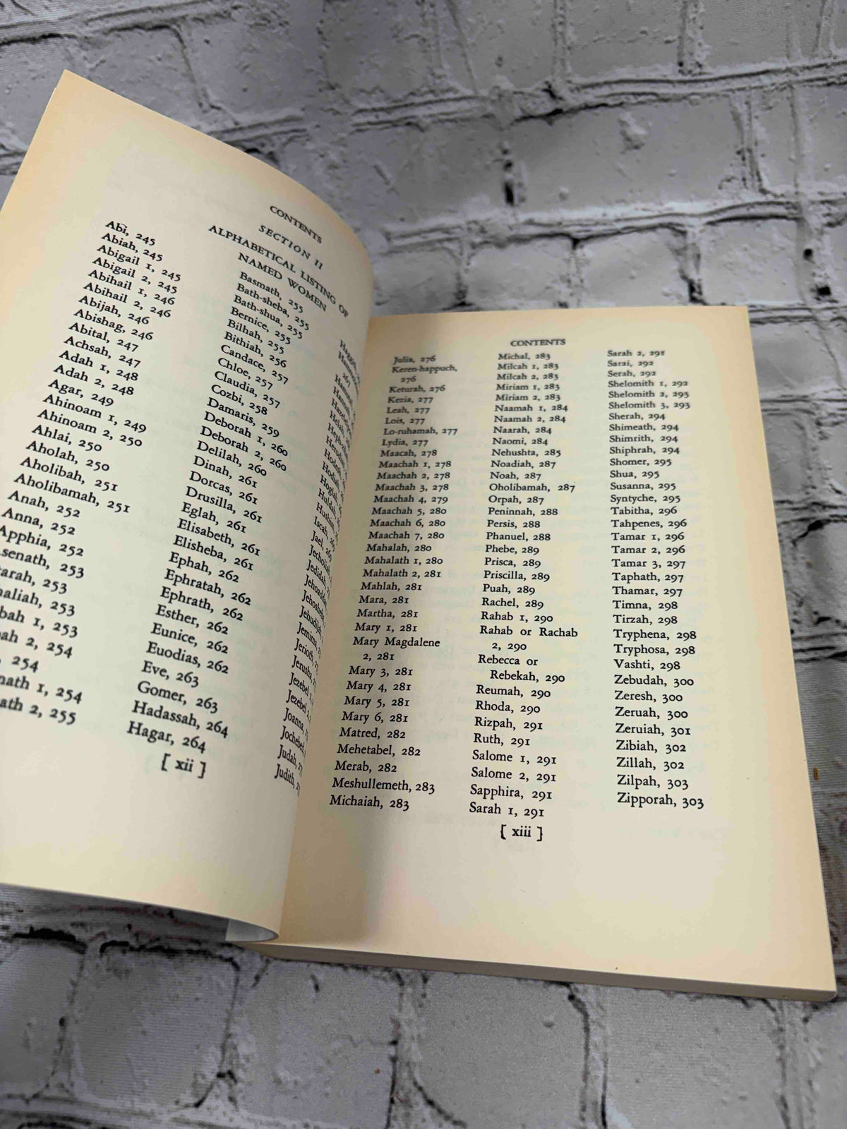 All of the Women of the Bible by Edith Deen, 1992 paperback - alphabetical listing contents
