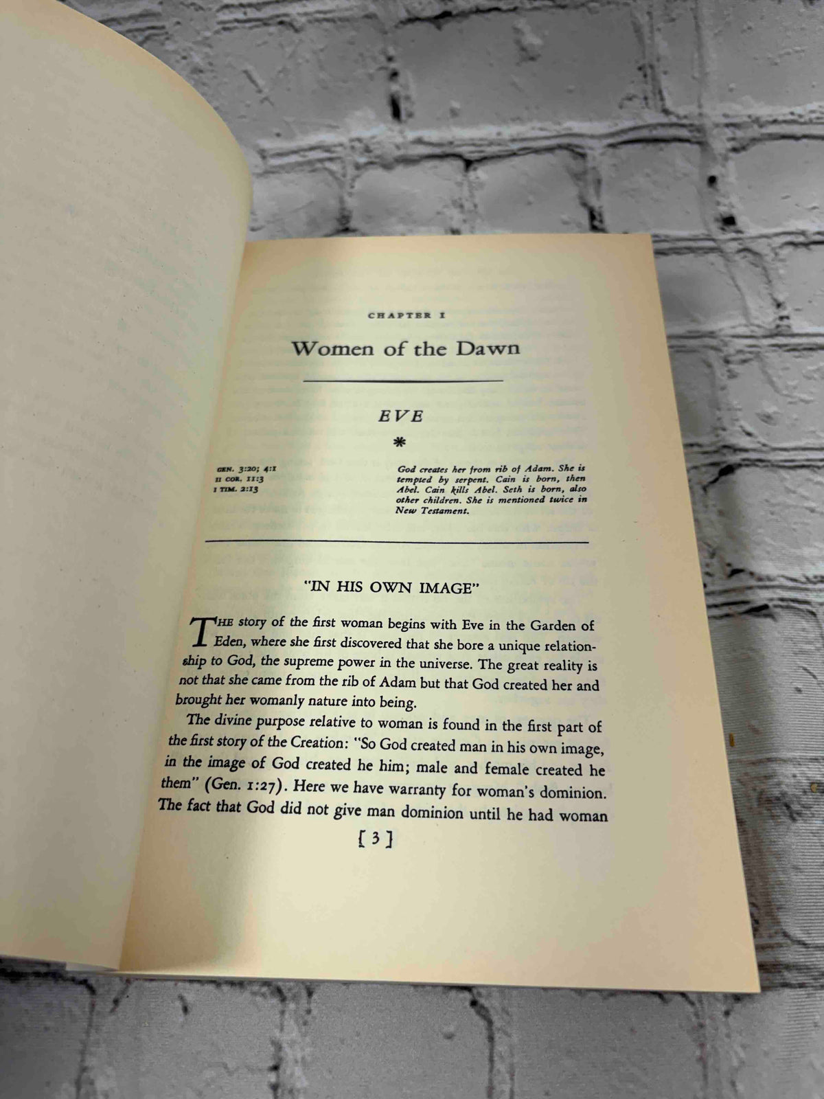 All of the Women of the Bible by Edith Deen, 1992 paperback - Chapter 1 Women of the Dawn opening page