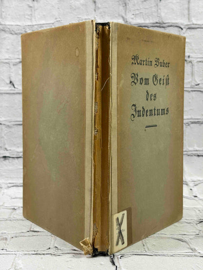 Vom Geist des Judentums by Martin Buber, 1916 hardcover - spine with missing covering