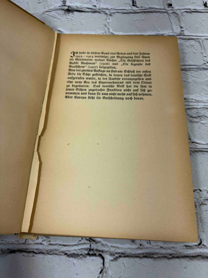 Vom Geist des Judentums by Martin Buber, 1916 hardcover - prefatory note