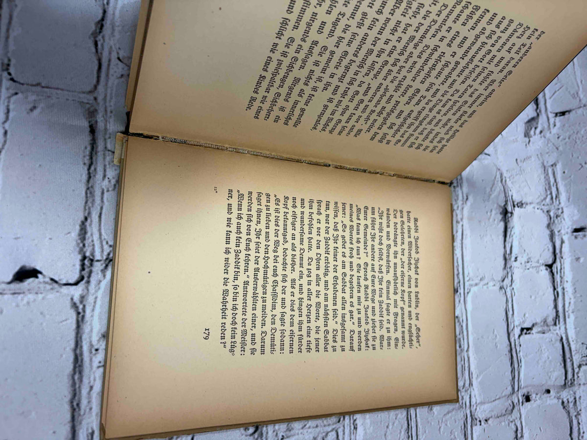 Vom Geist des Judentums by Martin Buber, 1916 hardcover - text page 179 with exposed binding