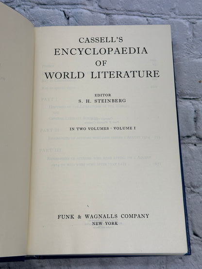 Cassell's Encyclopedia of World Literature by S.H. Steinberg [1954 · Vol 1 & 2]