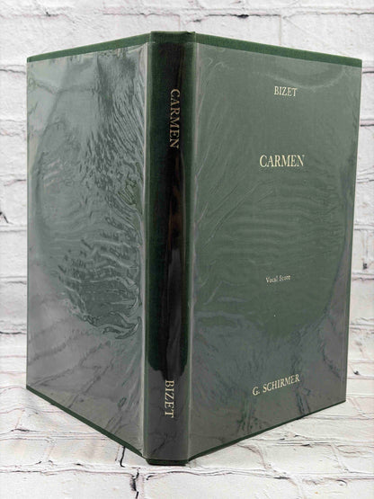 G. Schirmer Opera Vocal Scores Set of 3 by Rossini, Bizet and Offenbach, 1958-1962 hardcover - Carmen covers and spine