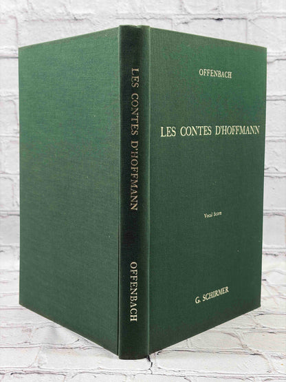 G. Schirmer Opera Vocal Scores Set of 3 by Rossini, Bizet and Offenbach, 1958-1962 hardcover - Les Contes d'Hoffmann covers and spine