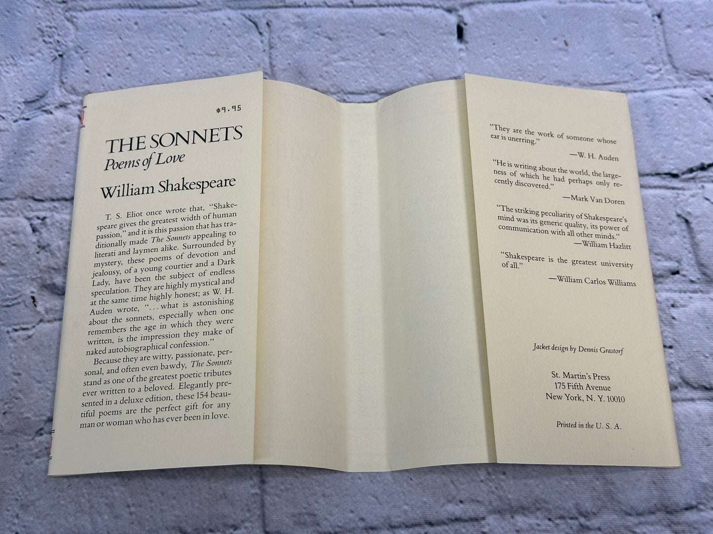 The Sonnets : Poems of Love by William Shakespeare [1980]