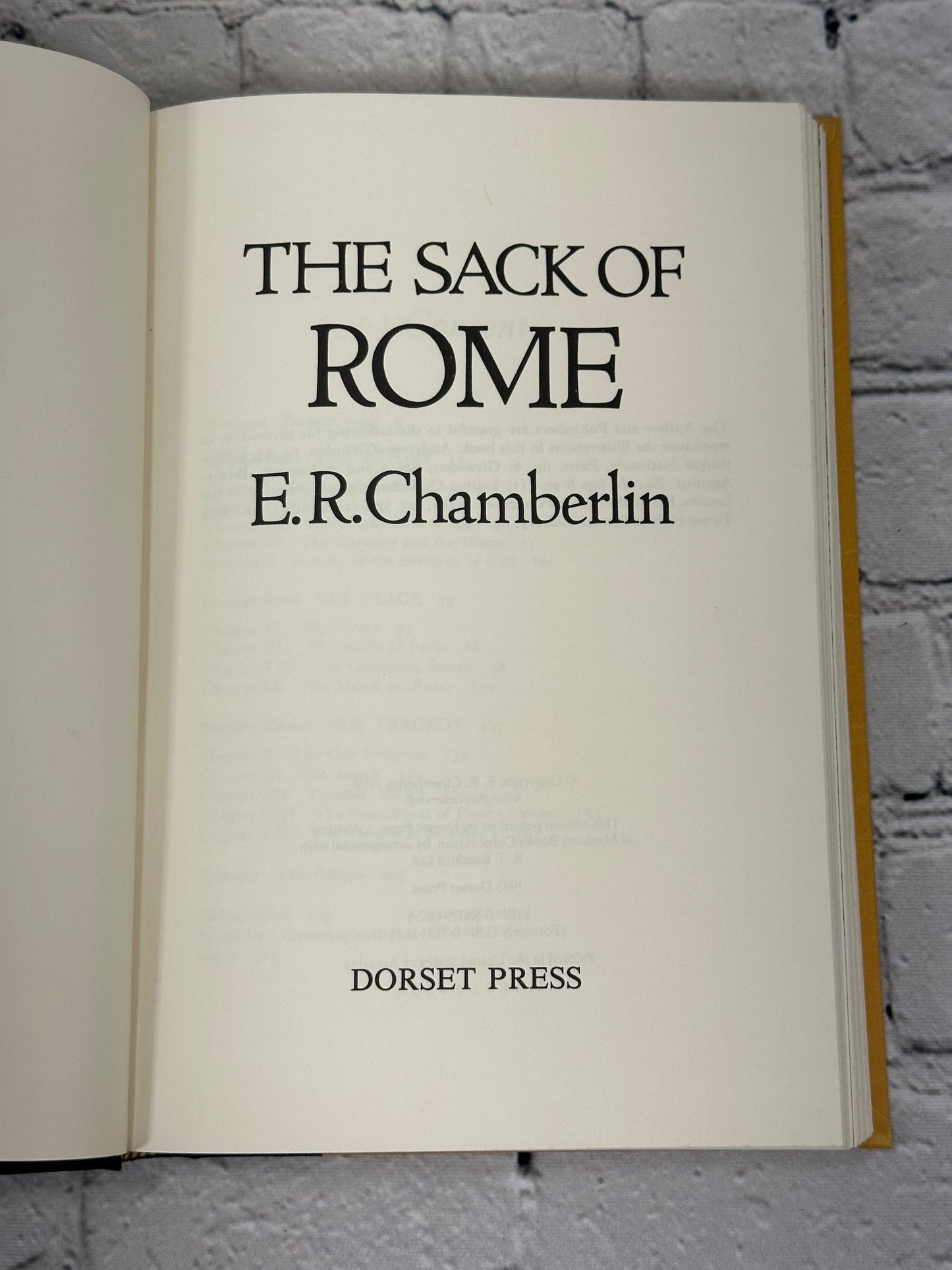 Sack of Rome by E.R. Chamberlin [1979 · First Printing]