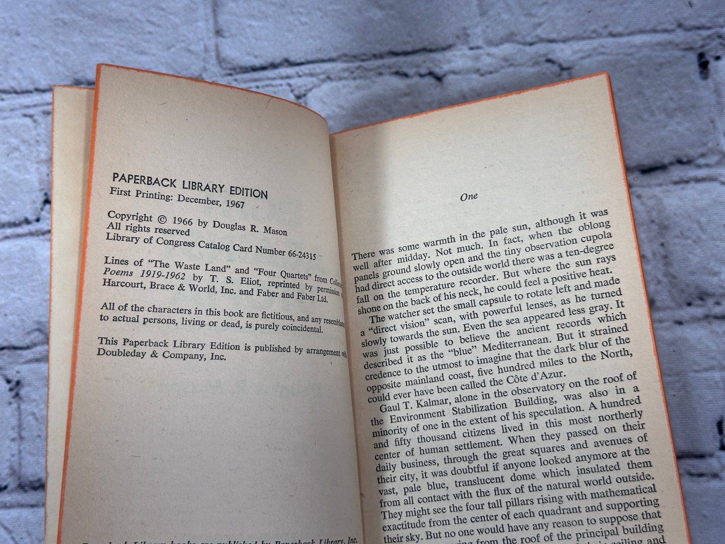 Eight Against Utopia by Douglas R Mason [1st Print · 1967]