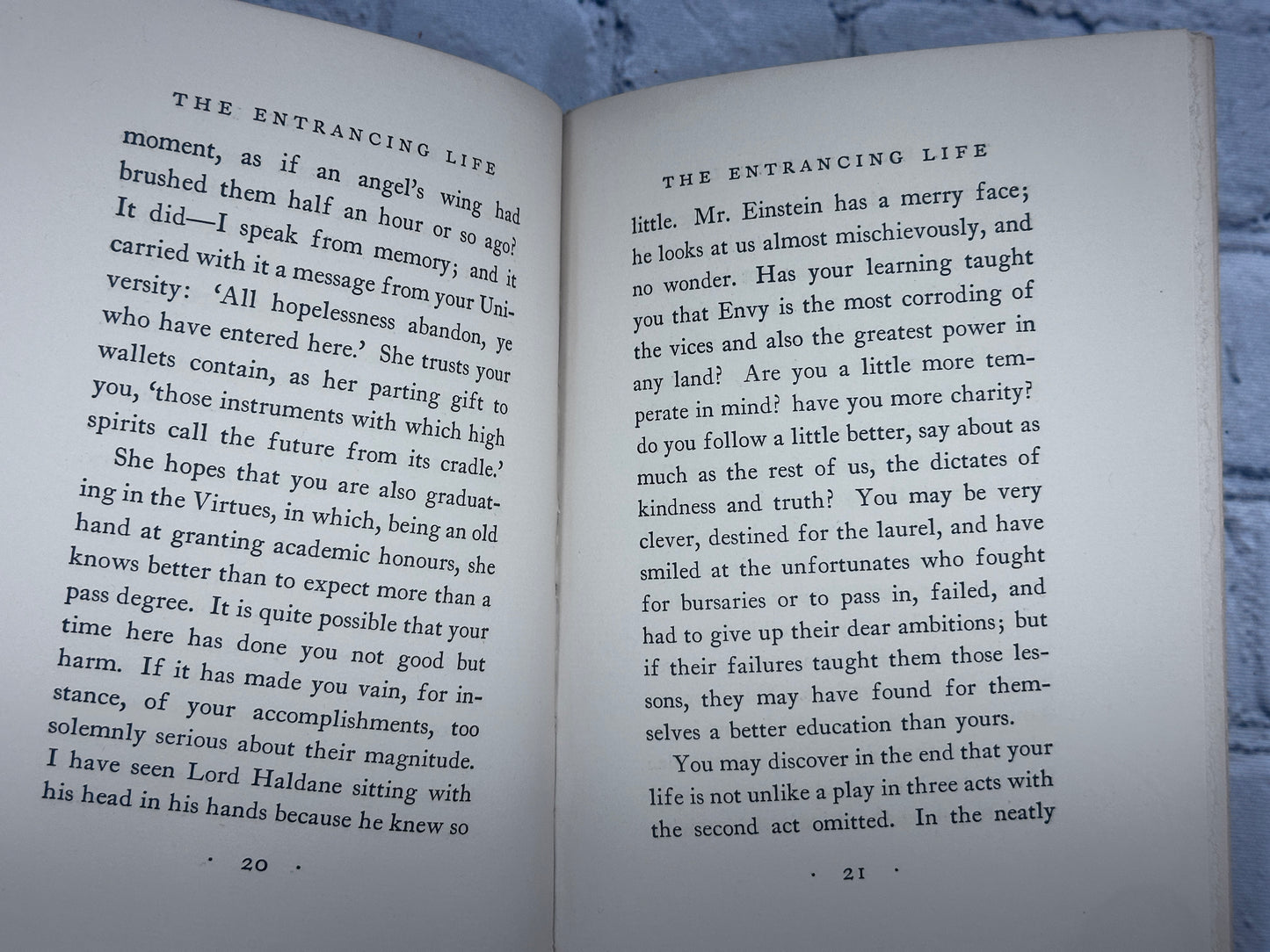 The Entrancing Life by J. M. Barrie [First Edition · First Print · 1930]