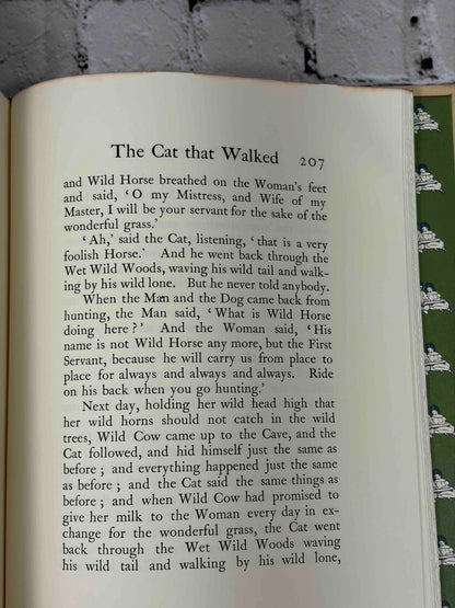 Just So Stories by Rudyard Kipling, 1987 Children's Classics hardcover - text page from The Cat that Walked by Himself
