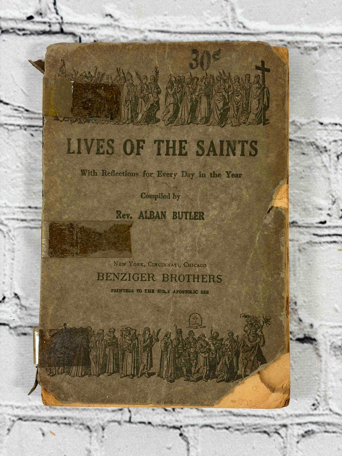 Lives of the Saints by Alban Butler, c. 1925 Benziger Brothers paperback - front cover