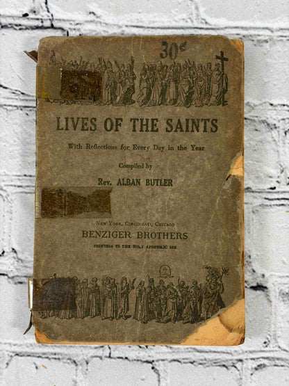Lives of the Saints by Alban Butler, c. 1925 Benziger Brothers paperback - front cover