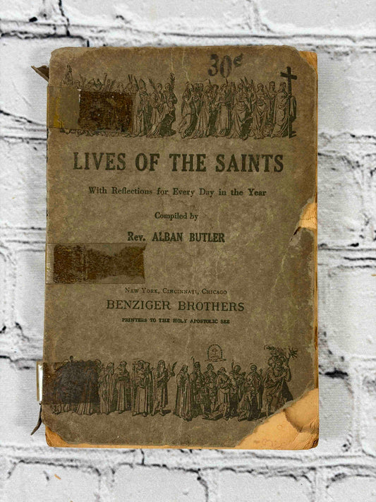Lives of the Saints by Alban Butler, c. 1925 Benziger Brothers paperback - front cover