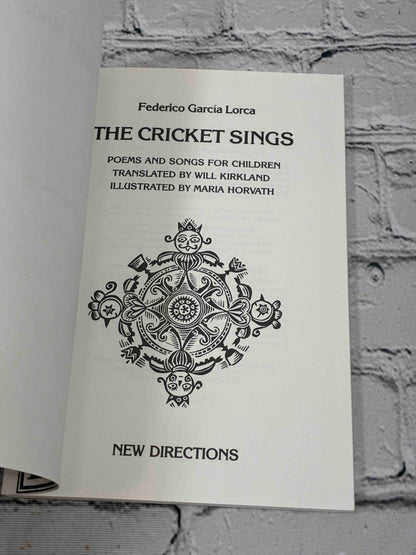 The Cricket Sings by Federico Garcia Lorca, New Directions Paperback - title page