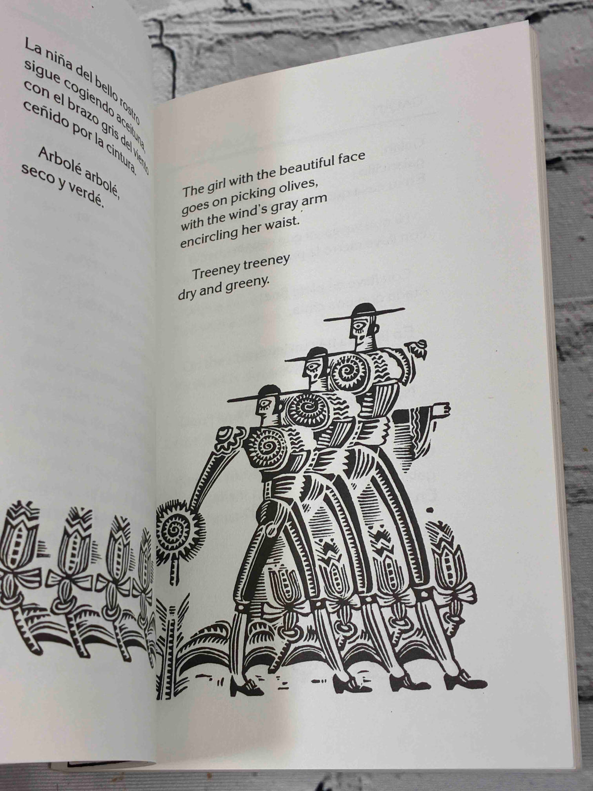 The Cricket Sings by Federico Garcia Lorca, New Directions Paperback - sample page with Maria Horvath illustration