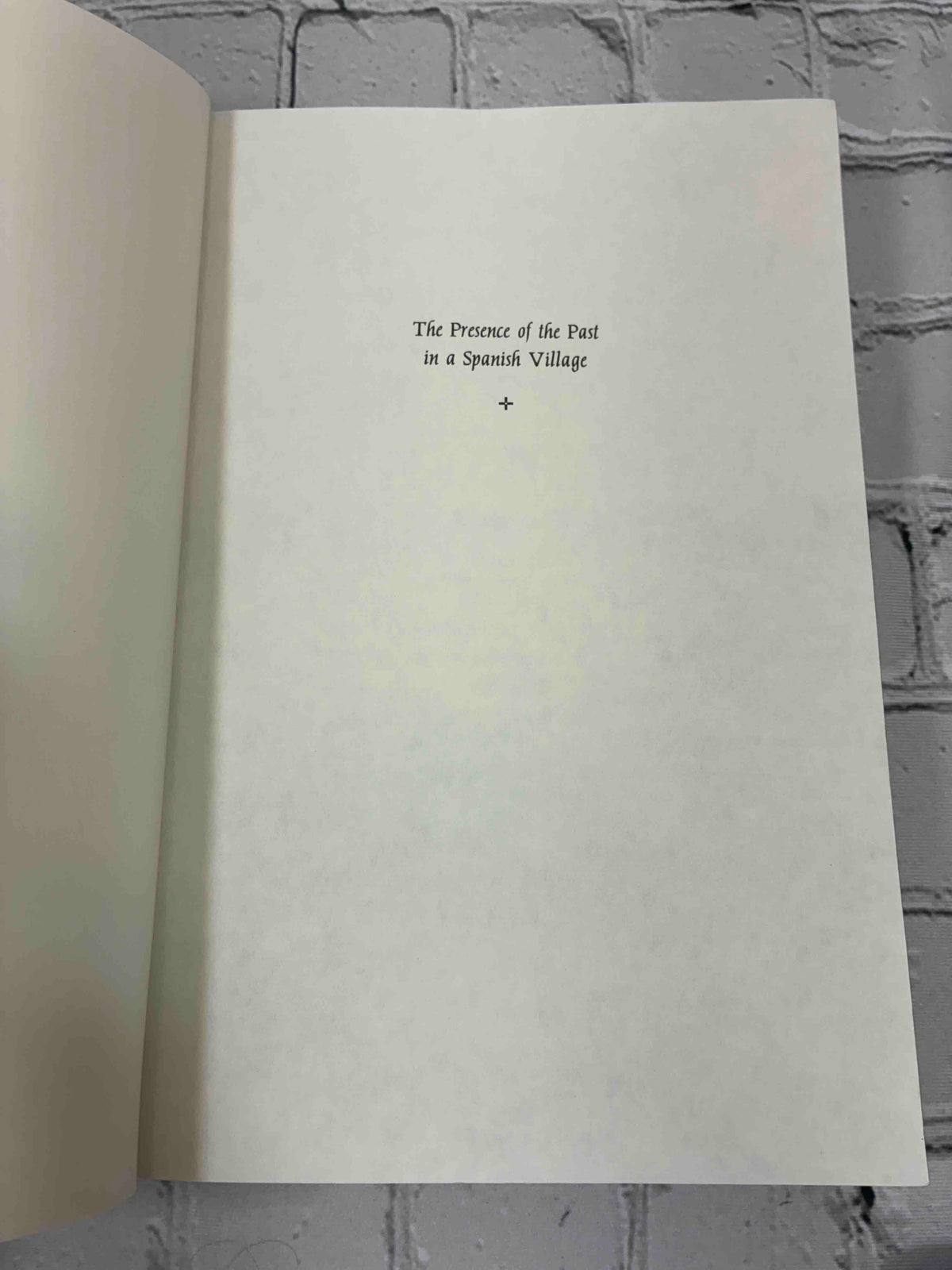 The Presence of the Past in a Spanish Village by Ruth Behar, Princeton University Press Paperback - half title page