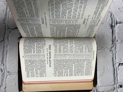 Holy Bible, Oxford University Press leather - pages at Third John, Jude and Revelation