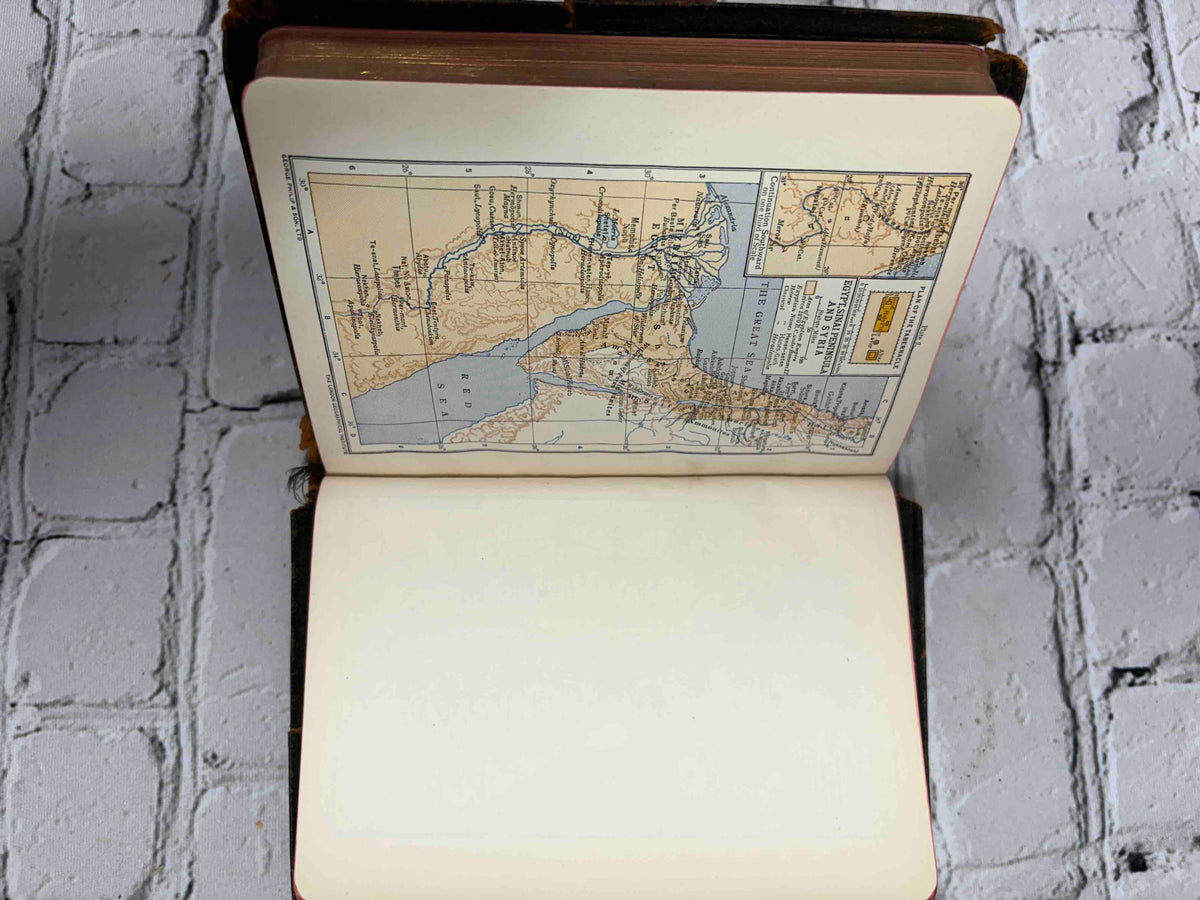 Holy Bible, Oxford University Press leather - color map of Egypt and the Sinai Peninsula