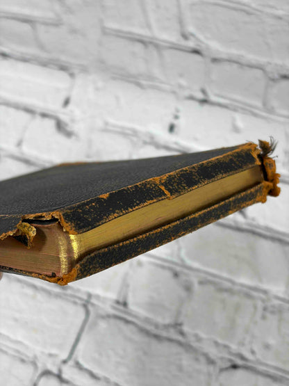 Holy Bible, Oxford University Press leather - worn spine head and gilt edges