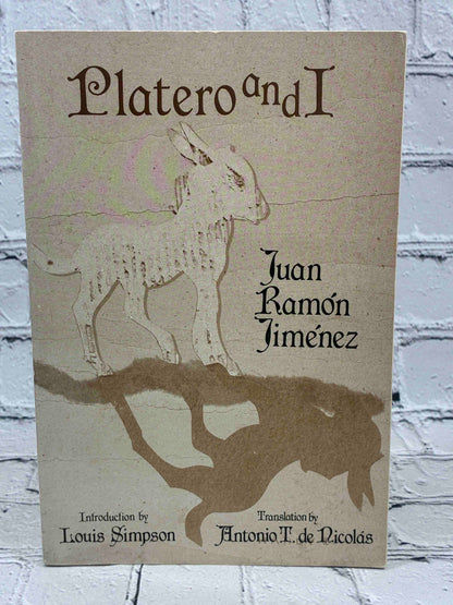 Platero and I by Juan Ramon Jimenez, 1986 Paragon House Paperback - front cover
