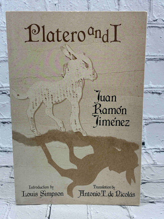 Platero and I by Juan Ramon Jimenez, 1986 Paragon House Paperback - front cover