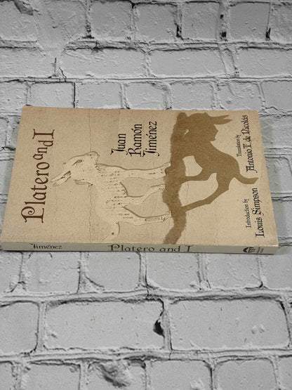 Platero and I by Juan Ramon Jimenez, 1986 Paragon House Paperback - spine and front cover