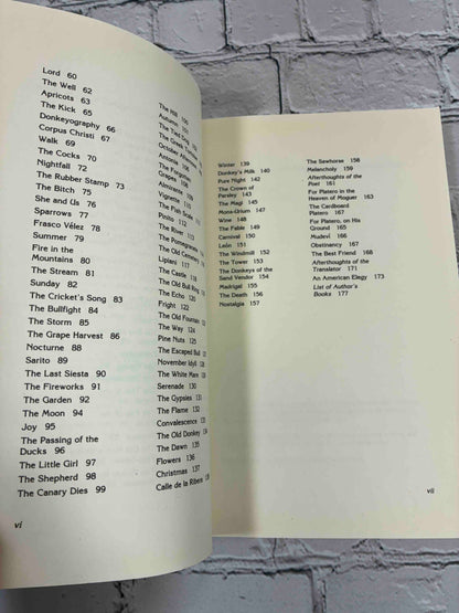 Platero and I by Juan Ramon Jimenez, 1986 Paragon House Paperback - contents continued