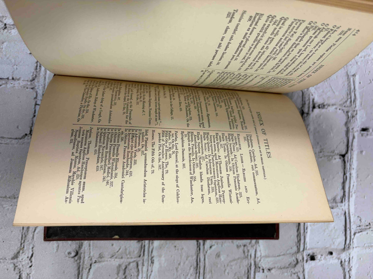 Complete Poetical Works of John Milton, 1899 Houghton Mifflin hardcover - index of titles