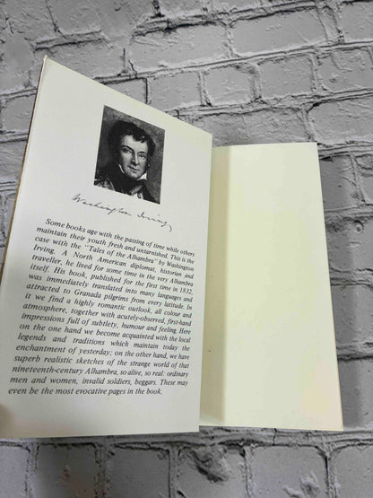 Tales of the Alhambra by Washington Irving, 1994 Ediciones Miguel Sanchez Paperback - inside front cover with Irving portrait and blurb