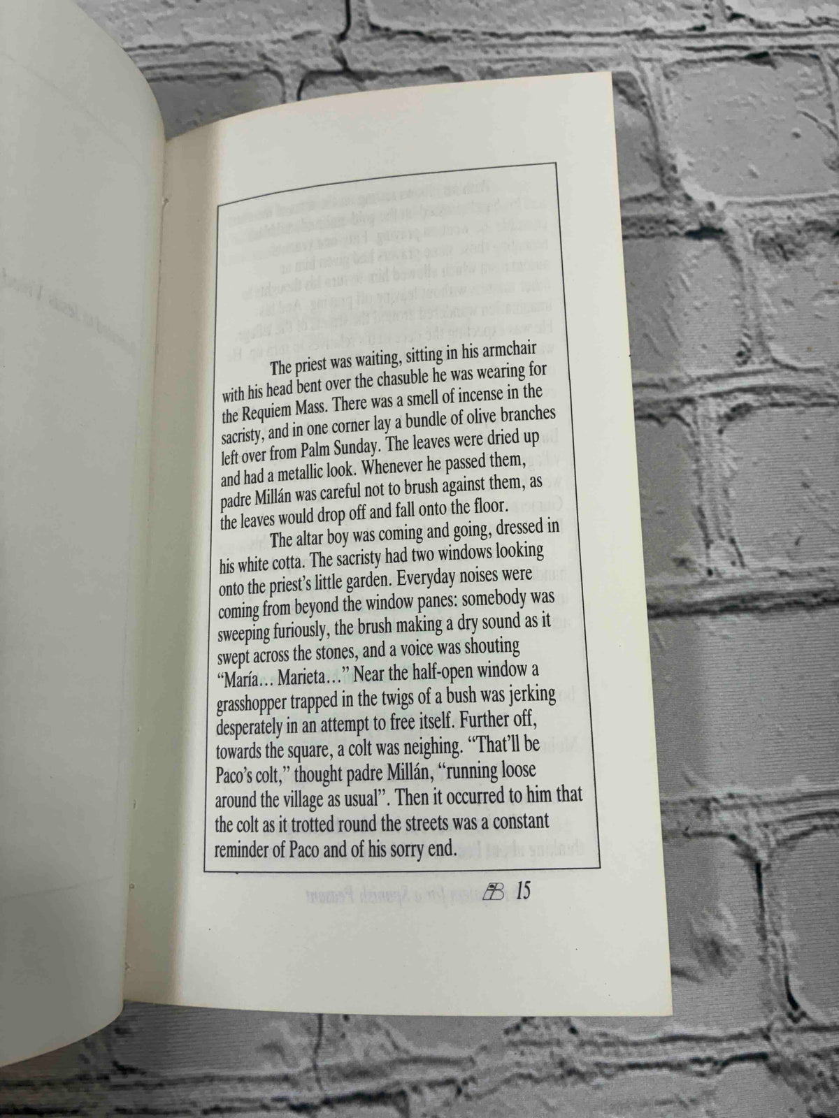 Requiem for a Spanish Peasant by Ramon J. Sender, 1986 Iberia Paperback - sample text page