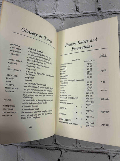 A Traveller's Guide to Saints in Europe by Mary Sharp, 1964 Hugh Evelyn hardcover - glossary of terms and Roman rulers