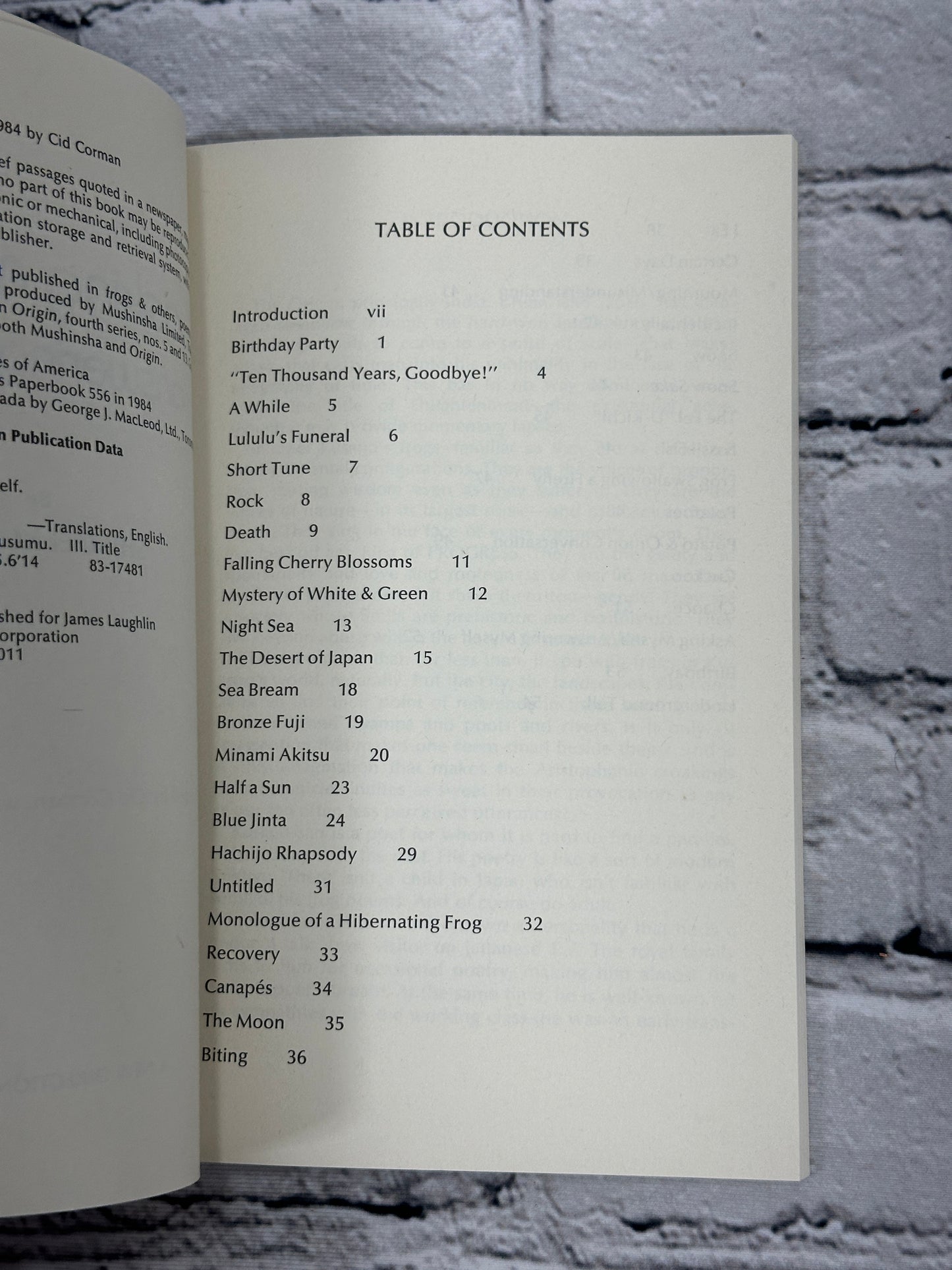 Asking Myself, Answering Myself: Poems by Shimpei Kusano [1984]