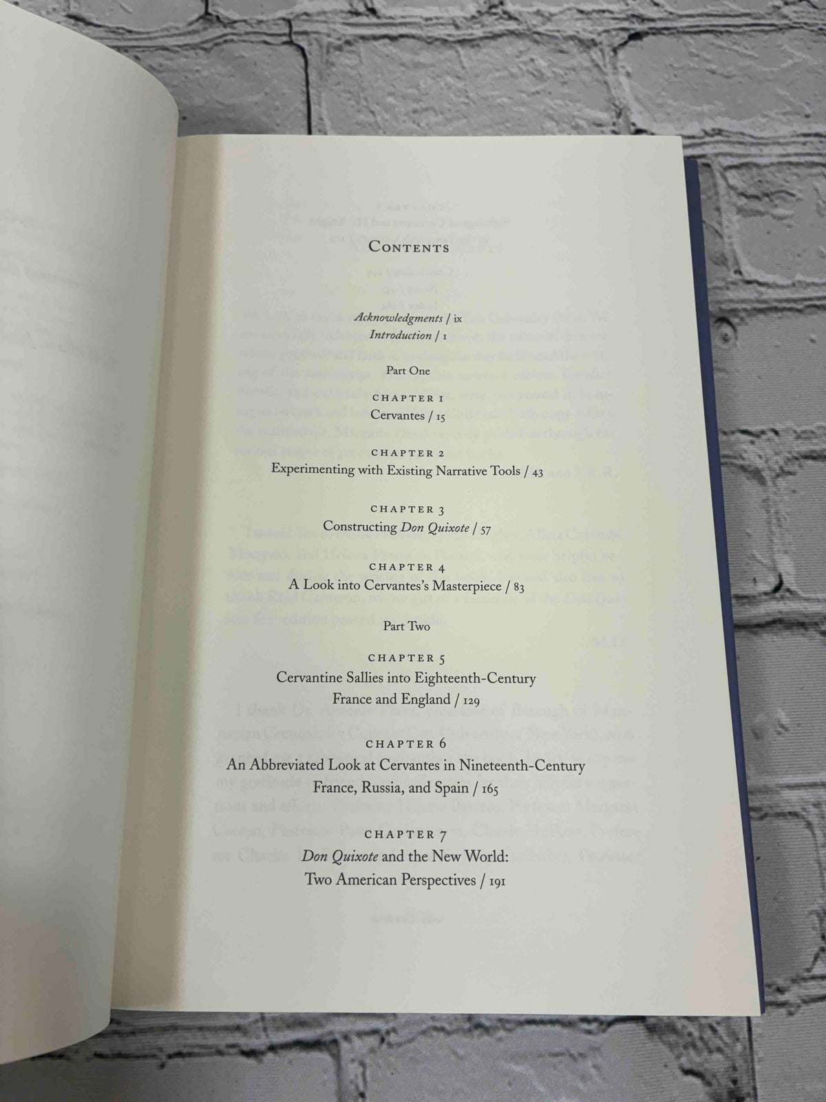 Fighting Windmills: Encounters with Don Quixote by Manuel Duran and Fay R. Rogg, 2006 Yale University Press Hardcover - contents